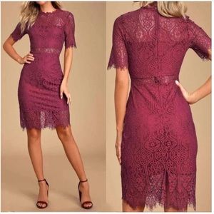 NWT Lulus Lace Midi Dress